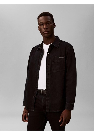 Calvin Klein Blue Black Stone 90s Overshırt-12593 Siyah Calvin Klein Blue Black Stone 90s Overshırt-12593 Siyah
