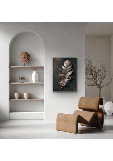 Bronz Tüy Kanvas Tablo 70x100cm