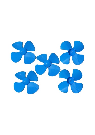Dört Yaprak Pervane 8 CM Çapında Mavi 5 Adet