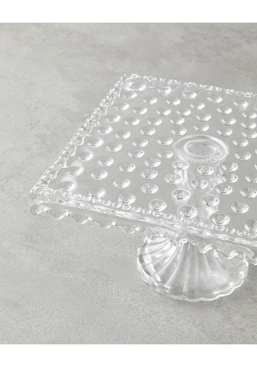 English Home Bubbles Cam Kek Standı 18x11 Cm Şeffaf Şeffaf
