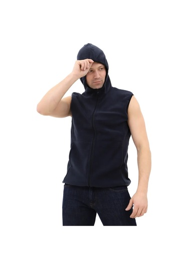 Latela Fermuarlı Kapüşonlu Yelek 387064264 Mavi