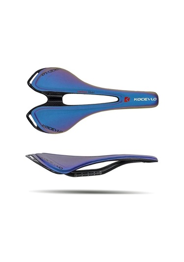 Tongxida Kocevlo Karbon Bisiklet Koltuğu - Mavi Konforlu Mtb Yol Bisikleti Yastığı Karbon Elyaf Bisiklet Sürüş Koltuğu Erkekl Mavi