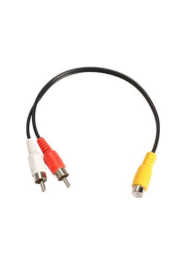 Anfi Y Kablo 1x Dişi Rca Female To 2x Erkek Rca Male Lale Kablo