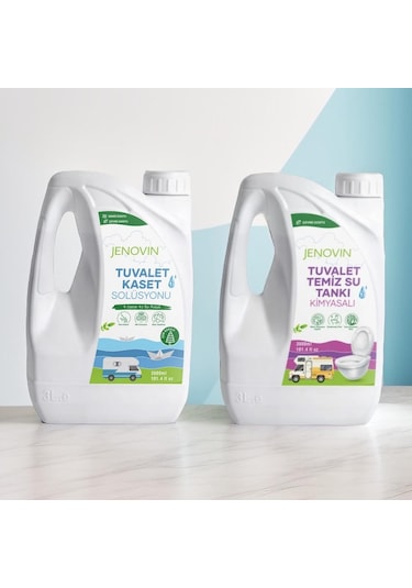 Jenovin Sifon Temizliği Karavan & Tekne Tuvalet Kimyasalı 3L - Katı Atık Parçalama Çam Kokusu