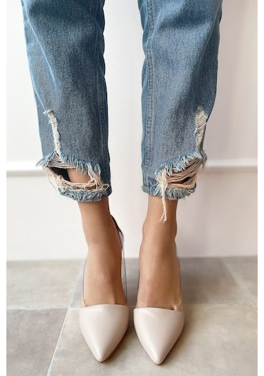 Shoetek Layla Stiletto Ten Cilt Şeffaf Ten Cilt