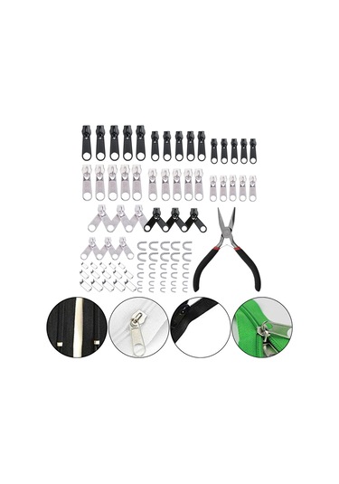 Suntek Kot Ceketler Sırt Çantaları Için Fermuar Kurulum Penseli Fermuar Tamir Takımı 85 Adet