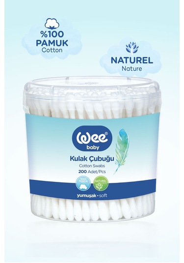 Wee Baby 200'lü Bebek Kulak Çubuğu (200x24 4800 Adet)