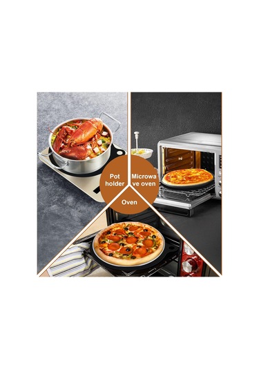 Hombey 5 Adet Silikon Isıya Dayanıklı Yuvarlak Mutfak Altyapısı Koruyucu 22cm Antipyren Yalıtkan Döşeme Seti Siyah