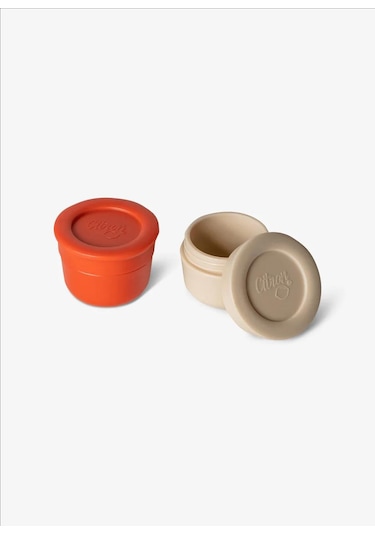 Citron Mini Sos Kapları 2'li Set - Brick / Beige 1060803