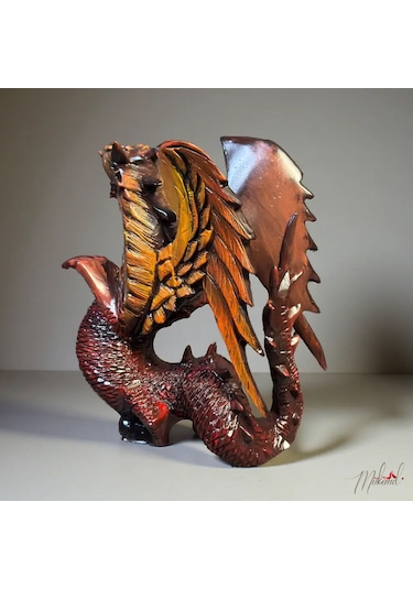 Alevle Mühürlü Nöbetçi - Ejderha Nefes Alan Ateş Heykeli, El