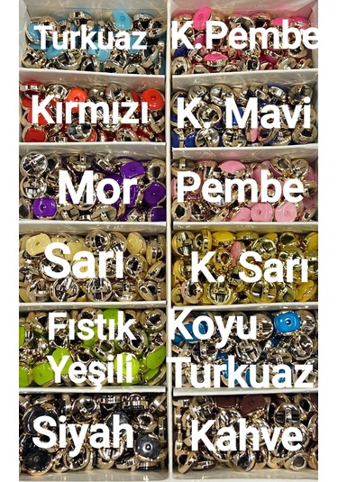 Bebek Düğmesi / Metalize Plastik Düğme / 1,2 Cm / 10 Adet /02728 / - Siyah