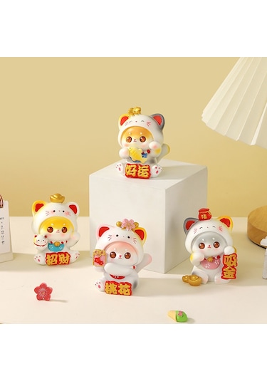 Altınemici Kedicik Karikatür Sevimli Masaüstüara Desorasyonu 1 Adet