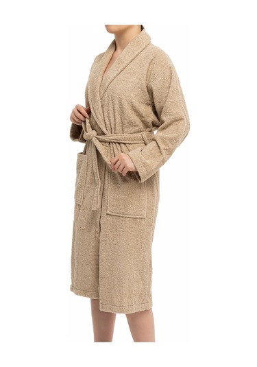 Soley Minerva Extra Yumuşak %100 Pamuk Kadın / Erkek Unisex Bornoz Kahve