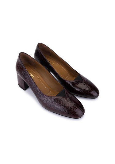 Tamer Tanca Kadın Hakiki Deri Bordo Klasik Ayakkabı 1135 06101 Bn Ayk Sk25-26 Bordo Bordo