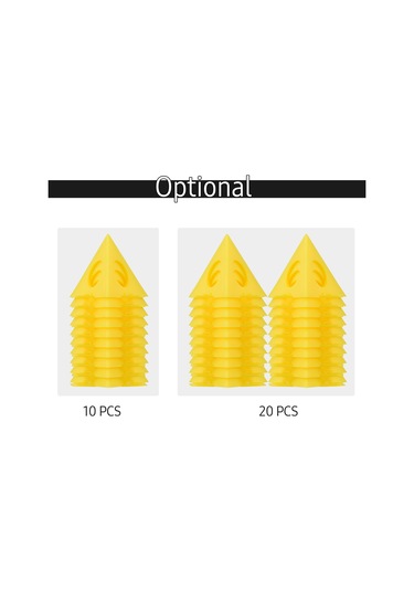 Qingmipy Plastik Triangular Boya Ayakları, Ahşap İşleri Ve Dekorasyon Projeleri İçin Sabit Taşıma, 20 Adet Sarı Renkli Stoklanabilir Destek Aparatı