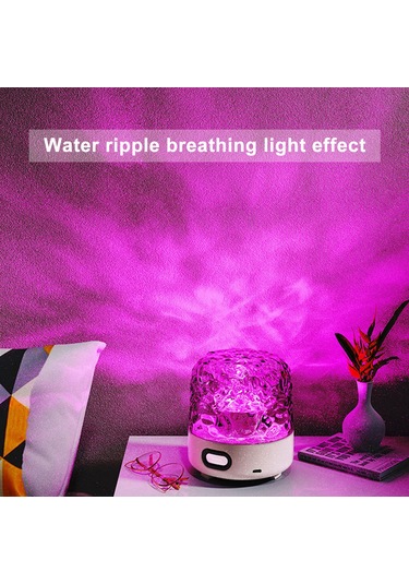 Xindoker 16 Renkli Dinamik Su Dalga Işığı İle Bluetooth Hoparlör, Led Ambiyans Lambası, Şarj Edilebilir Pil, Dokunmatik Ve Uzaktan Kumanda Kontrolü