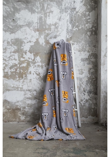 Dolce Bonita Home Wellsoft Çift Kişilik Battaniye Koala Bear Turu Turuncu