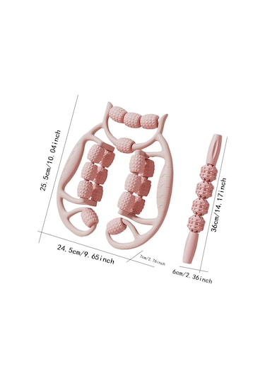 Suntek 2 Adet Kas Silindiri Masaj Aletleri El Silindirleri Kollar Pembe