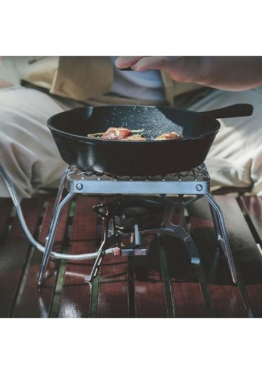 Novahub Mini Katlanır Izgara Standı, Paslanmaz Çelik, Gümüş, Kamp & Piknik, Barbekü Pişirme Aleti Gümüş