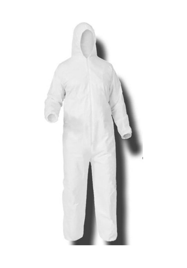 Tek Kullanımlık Fermuarlı ve Başlıklı Koruyucu Tulum 30 G 10 Adet Beyaz