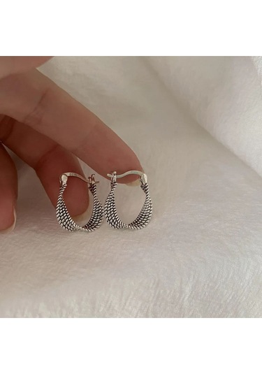 925ayar Gümüş Büküm Sarma Küpe