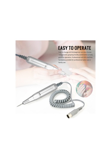 Geeroyoo Yüksek Hızda Tırnak Bakım Kalemi - 30000 Rpm, Düşük Titreşimli, Sessiz, Gümüş Renk