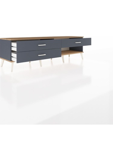 Hyperion Tv Ünitesi 3 Çekmeceli 176x44x51 Antrasit-çam/antrasit Atlas Çam/antrasıt