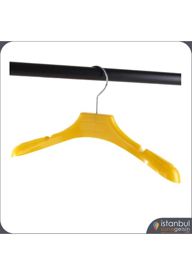 Çocuk Elbise Mont Askısı.Sarı Renk-10 Adet
