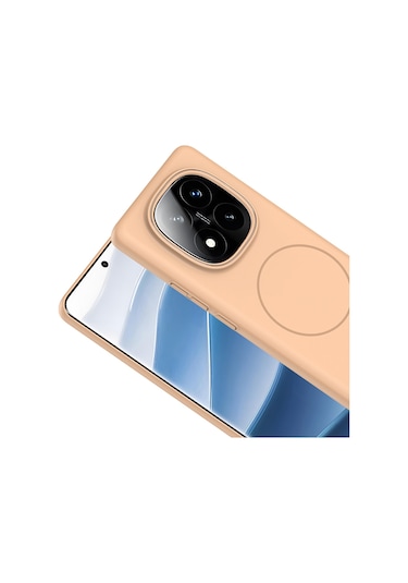 Xemu Redmi Note 14 Pro Plus Kılıf Magsafe Şarj Özellikli Ruby Silikon Kapak - Mür Şeffaf
