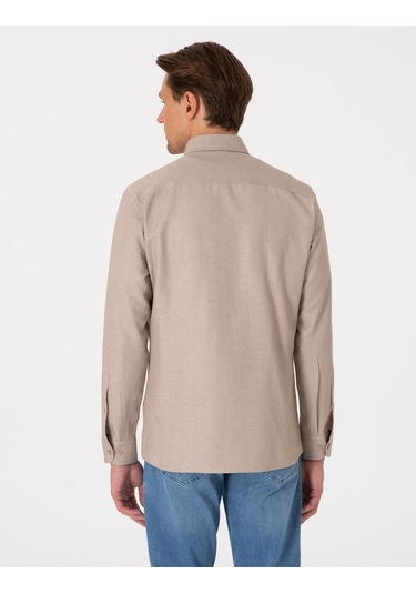 Pierre Cardin Erkek Vizon Gömlek Desenli 50306996-vr052 Vizon