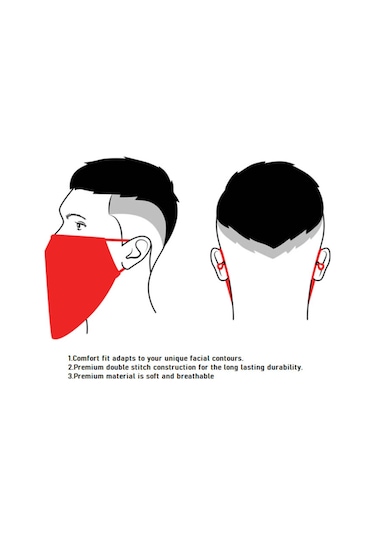 Yifomall Çift Katmanlı Sakal Koruyucu Maske, Ayarlanabilir Kulak Askılı, Burun Teli, Siyah Renk, Polyester Malzeme