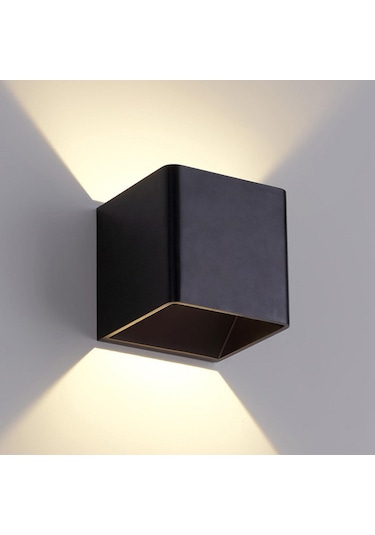 Suntek Duvar Lambası Yukarı Aşağı Işıklar Alüminyum Siyah Siyah