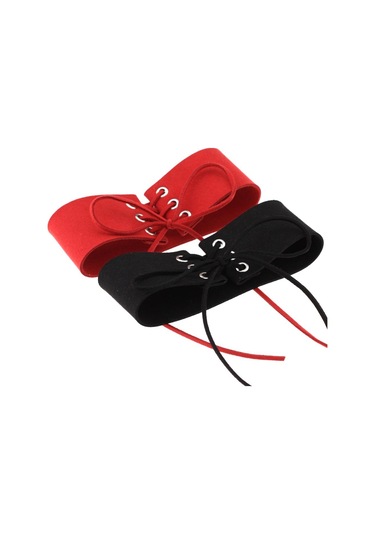 2 Adet Basit Kişilik Punk Bağlı Yaka Moda Kadife Yaka Kemik Kolye, Rastgele Renk Teslimatı Çok Renkli