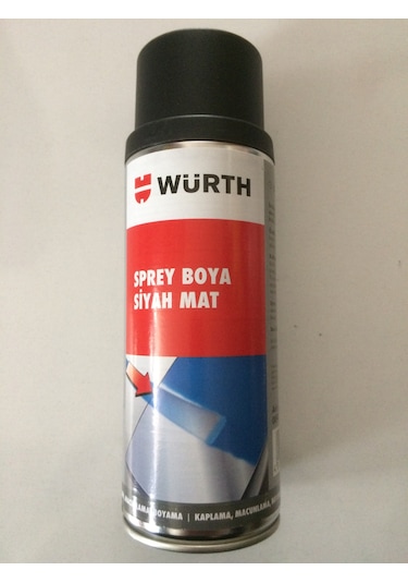 Würth Mat Siyah Sprey Boya Tampon Boyası Oto Boyası Germany 400Ml
