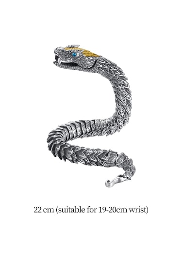 Magideal Suntek Bağlantı Bilezikler Bileklik Bakır Gotik Ejderha 22 CM Çok Renkli