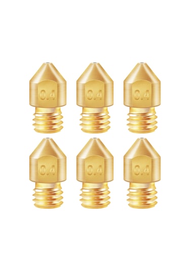 Moveevo Mk8 Bakır Nozzle, 0.4mm Çap, 1.75mm Filament İçin, 6 Adet Paketli 3d Yazıcı Aksesuarı