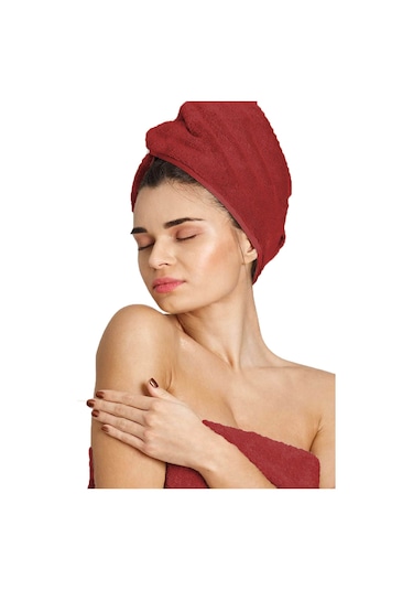 6 Lı Premium %100 Pamuklu Kuaför & Berber Saç Havlusu 50x90 Cm Bordo