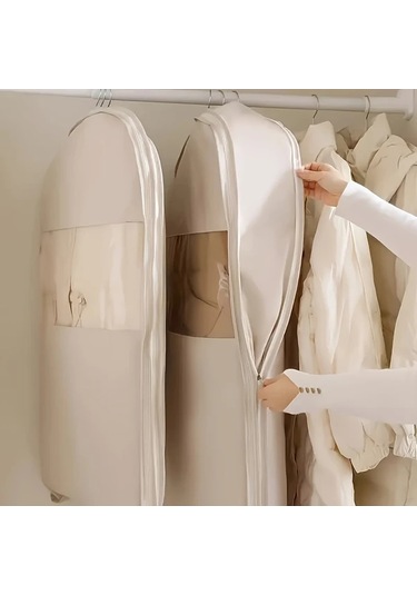 Hightower Pembe Katlanır Asılı Giyim Koruyucu Toz Geçirmez Gardırop Organizer Pembe