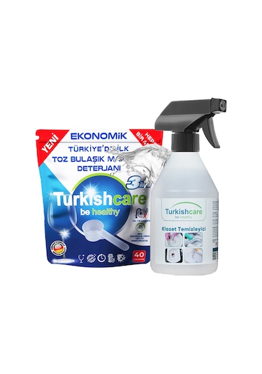 Toz Bulaşık Makinesi Deterjanı Ve Klozet Temizleyici Sprey Paketi