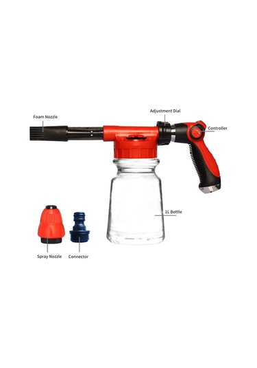 Qianfan Araba Yıkama Köpük Tabancası 1l Şeffaf Şişe Püskürtme