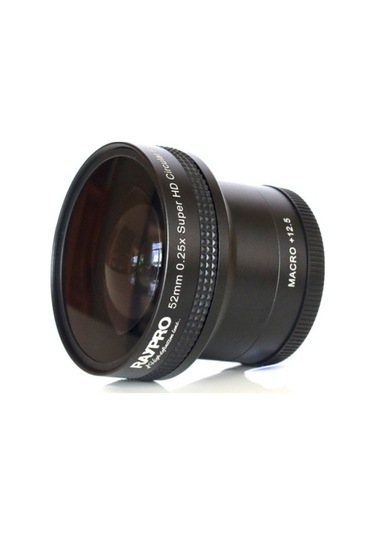 Raypro 52 MM 0.25x HD Fisheye + 12.5 Dioptri Makro Lens