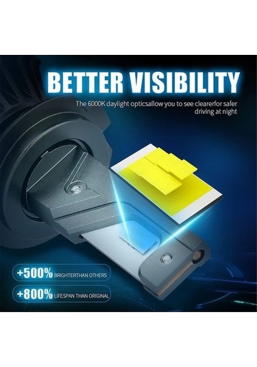 Maoyaya 2pack H7 Led Far光灯泡, 70w 14500 Lümen 6000k, 1 Çift, 70w Led Faro Lümen 1 Pair