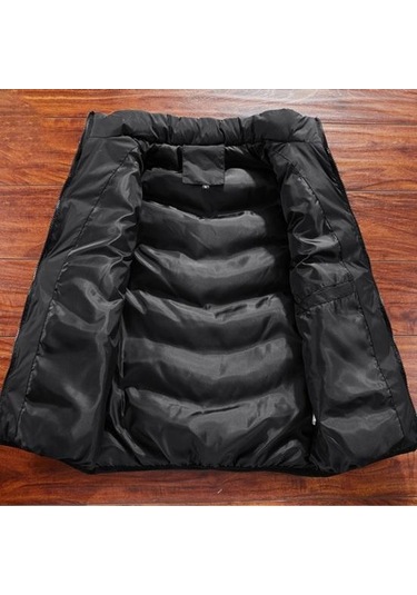 Erkekler Kış Yelek Standı Yaka Kalınlaşmış Yastıklı Yumuşak Rüzgar Geçirmez Sıcak Boyun Koruma Düz Renk Kolsuz Fermuar Kapatma Askı Dekor Cepler Gri Erkekler Kış Yelek Standı Yaka Kalınlaşmış Yastıklı Yumuşak Rüzgar Geçirmez Sıcak Boyun Koruma Düz Renk Kolsuz Fermuar Kapatma Askı Dekor Cepler Gri