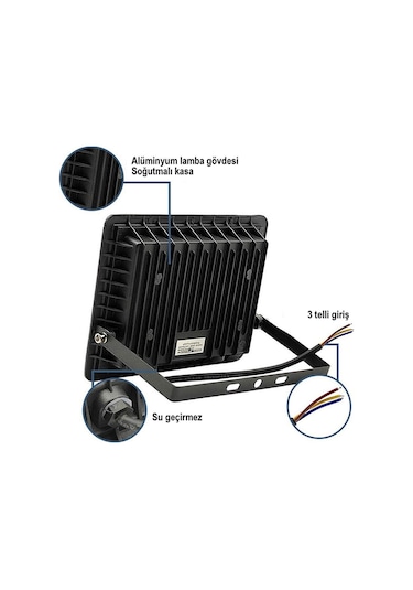 Şanled 200w 22.000 Lümen 6500k Beyaz Işık Smd Led Projektör 10'lu