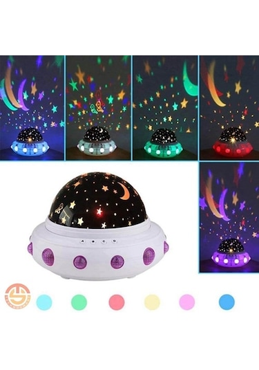 Technosmart Müzikli Renkli Ve Dönen Star Master Ufo Uzay Temalı P