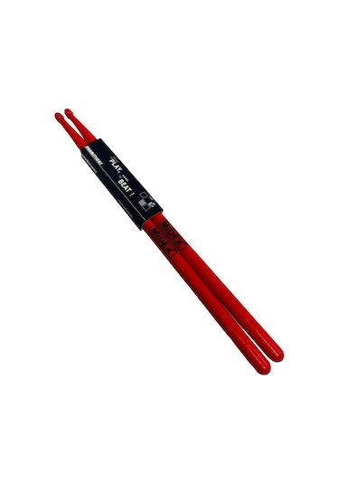 Midex Gfk-801rd 5a Bateri Baget Kırılmaz Polyemid Kırmızı Renk Davul Bageti 5a Drumsticks