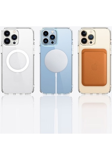 Bloomnest İphone Uyumlu 13 Pro İçin Magsafe Tpu Kılıf, Şeffaf Kırılmaz, Kolay Kullanım Diğer