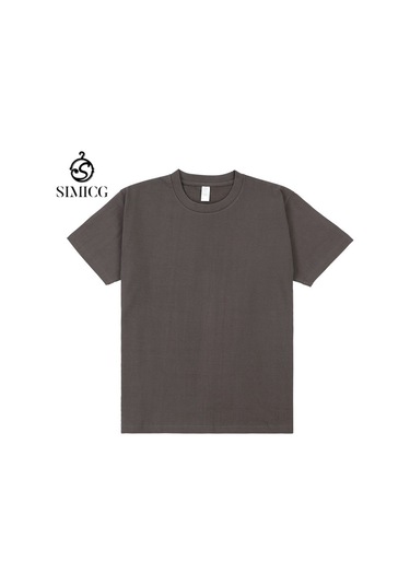 Yeni Japon Ağır Pamuklu Kısa Kollu Koyu Gri Koyu Gri