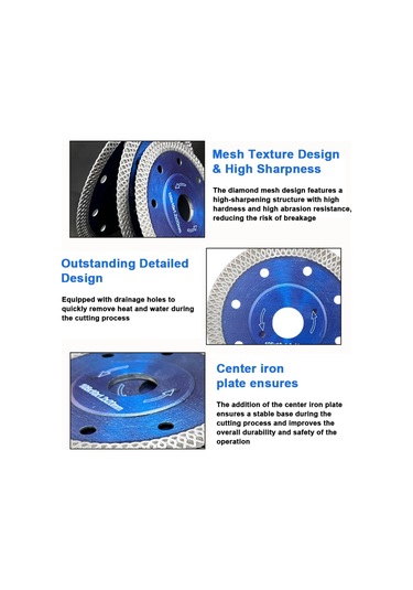Singree 125mm Elmas Testere Bıçağı Ağ Desenli Premium Seramik Mermer Kesme Diski Mermer Kesme Aleti Avuç Taşlama Makinesi