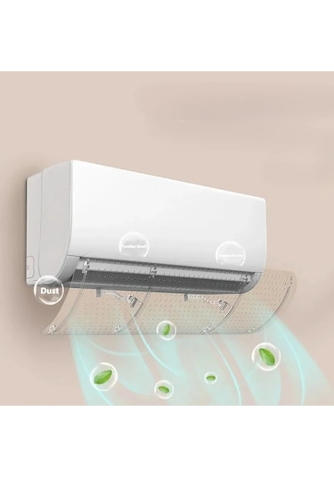 Dailytech Şeffaf Klima Yönlendirici Aparatı Bakteri Önleyici Temiz Hava Basit Kurulum Filtre -